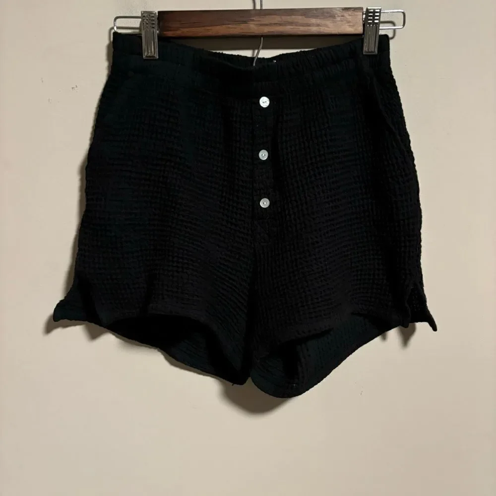 NWOT DONNI. Waffle Henley Short Button- Size XS - Picture 10 of 12